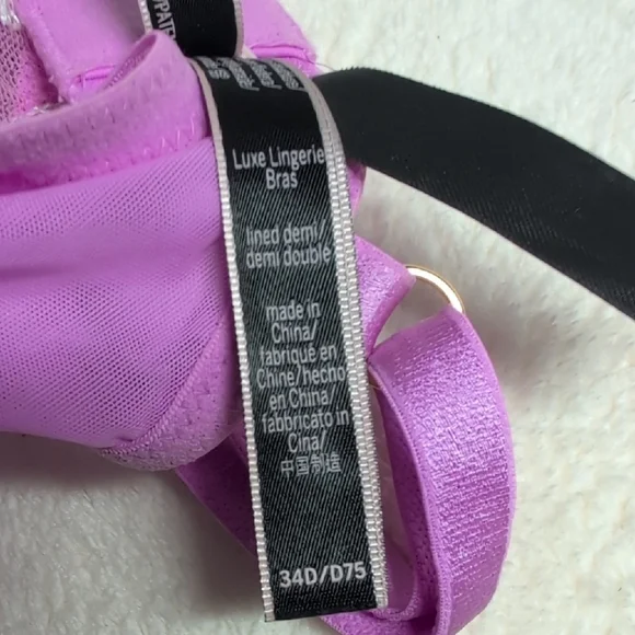 Victoria's Secret Luxe Lingerie Bras Lined Demi Women Intimates Size 34D - Picture 12 of 16